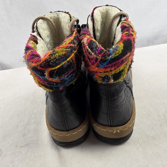 Rieker Z6743 Felicitas Women's Black and Multicolor Ankle Boots Size 38 - Picture 5 of 7